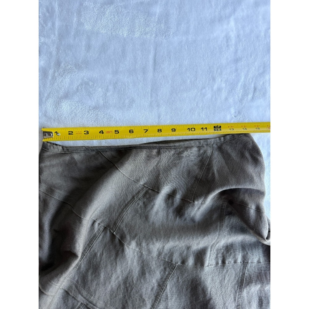 Sandro Sportswear Midi Skirt Brown Size 6‎ Patchwork Whimsygoth Boho Lagenlook - Picture 8 of 12
